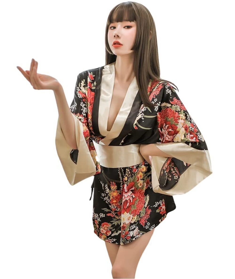 7892 Traditional Japanese Kimono Style Robe Yukata Costumes Pajamas sexy